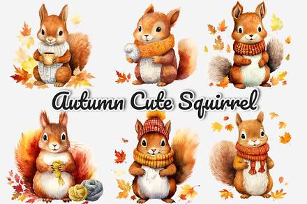 Autumn Cute Squirrel