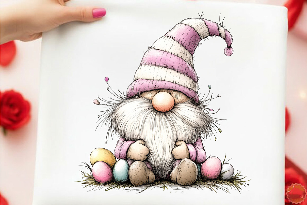 Whimsical Easter Gnome Clipart, an Illustration by designcity5 (Photo 3 of 5)