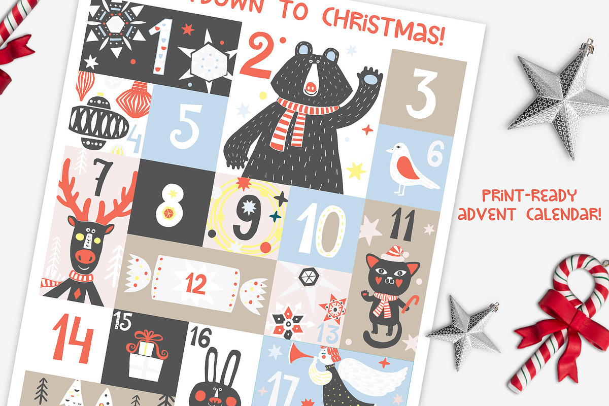 MERRY & BRIGHT - Christmas Set, a Seasonal Illustration by PicByKate (Photo 11 of 11)