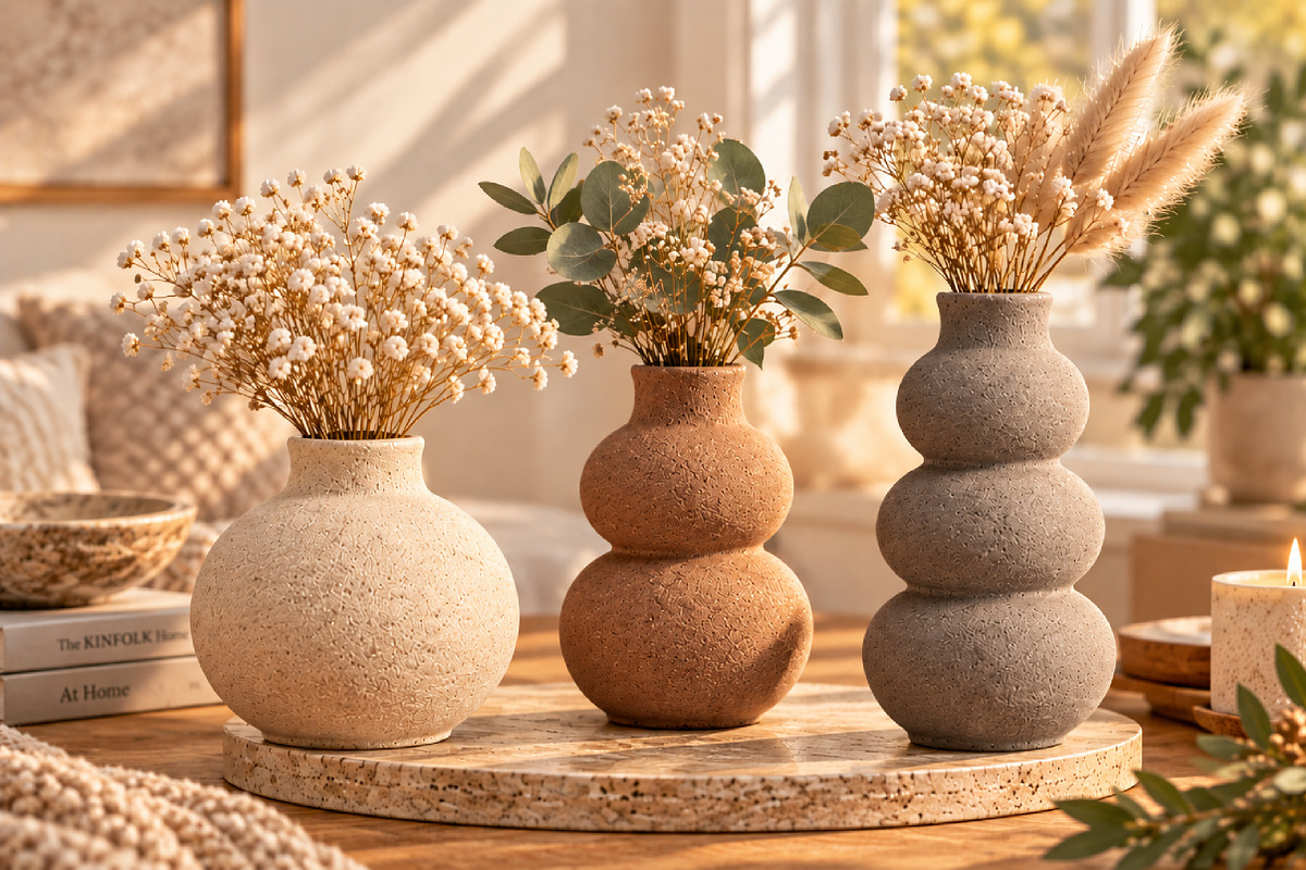 Vintage Textured Vase Collection STL, a Scene 3D Model by Layerology (Photo 1 of 4)