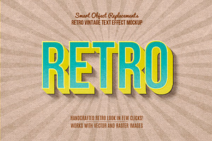 10 Retro Vintage Text Effect