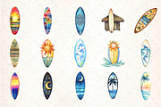 Summer Surfboard Sublimation Clipart, an Illustration by DreamCafeArt (Thumbnail 3 of 5)