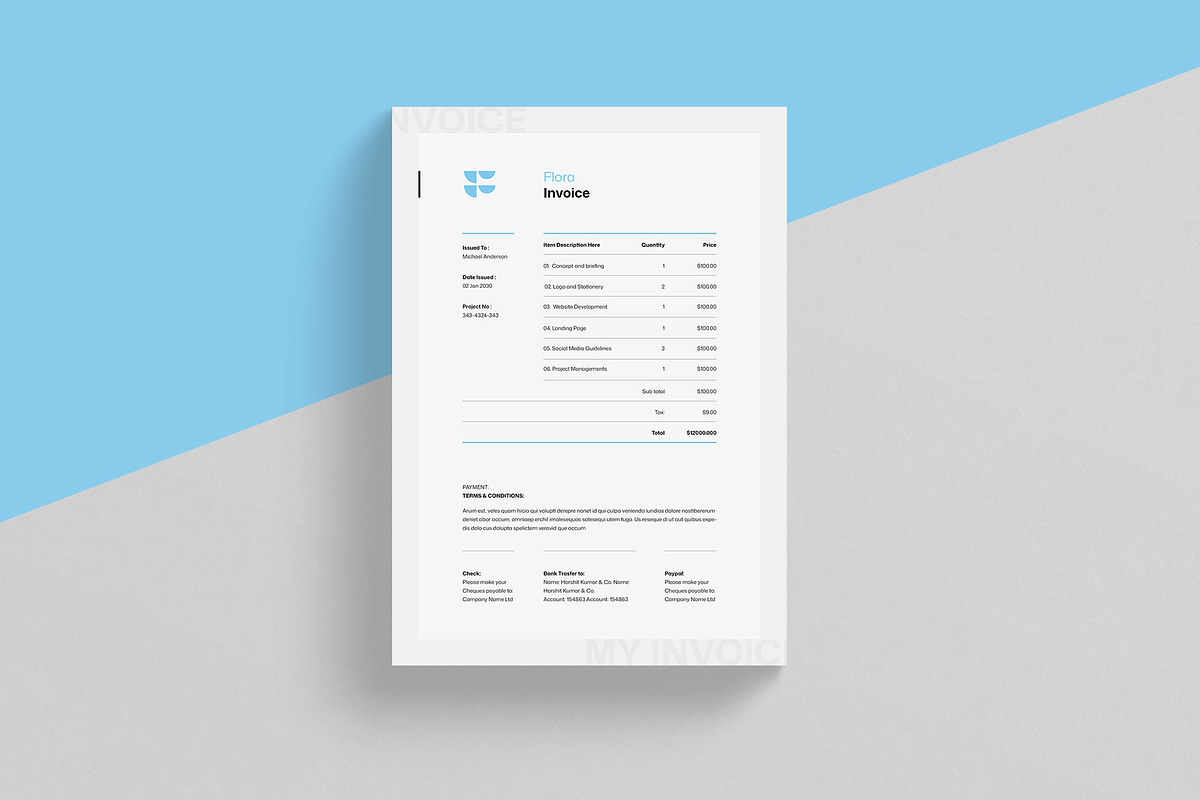 Invoice, Brief, Estimate, a Stationery Template by KreateTribe (Photo 5 of 7)