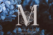 Gold floral alphabet/monograms, an Illustration by Pamyatka Shop (Thumbnail 4 of 12)