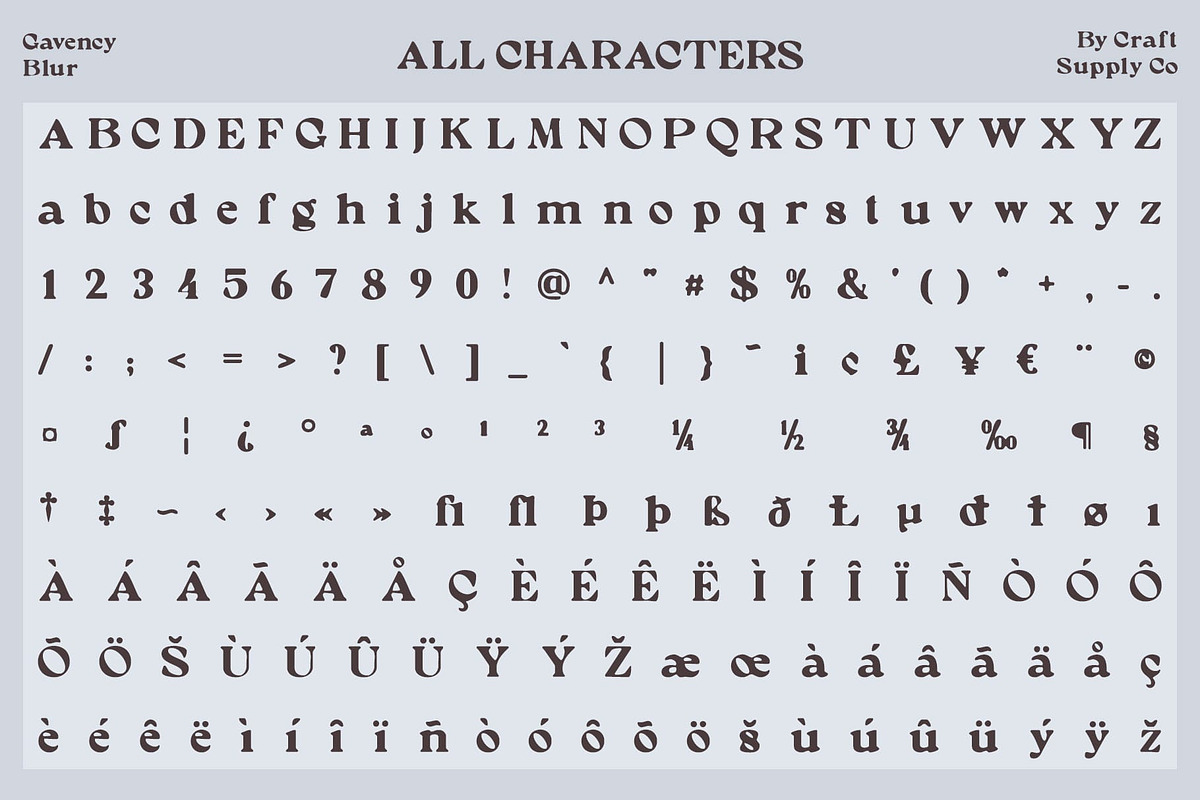 Gavency Blur, a Serif Font by Craft Supply Co. (Photo 8 of 8)