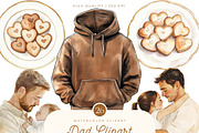 Watercolor Dad Clipart Bundle, a Person Illustration by SparkyDesignsUS (Thumbnail 1 of 9)