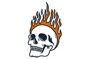 Confused Human Skull Illustration, an Object Illustration by Decoconio Design (Thumbnail 2 of 3)