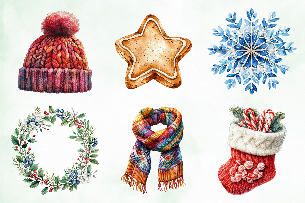 Watercolor Vintage Comfort Christmas, an Illustration by Creative Art (Photo 10 of 10)