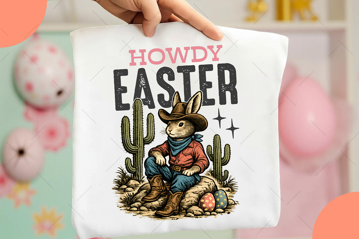Howdy Easter, Western Easter Bunny P, an Illustration by OK Design (Photo 2 of 6)