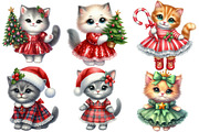 Kitten Christmas Clipart, an Illustration by Designworld (Thumbnail 4 of 6)