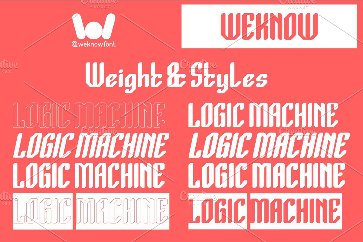 Logic Machine font, a Font by weknow (Photo 7 of 8)
