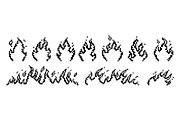 Black fire flames icons. Pixelated, an Object Graphic by LadadikArt (Thumbnail 1 of 3)