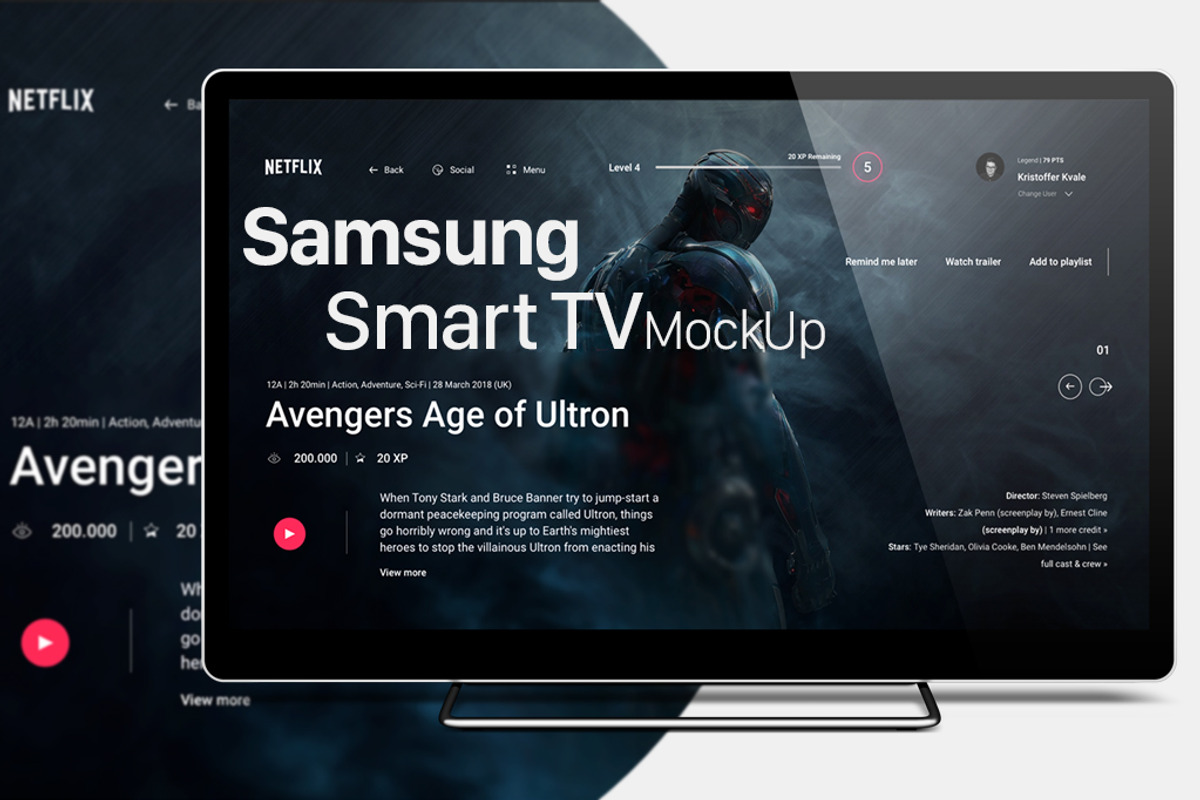 Smart TV Mockup, a Product Mockup by Design by Mirko (Photo 1 of 4)