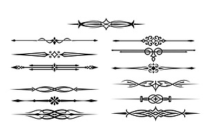 Vintage elegant divider borderы, a Decorative Illustration by Vector Tradition