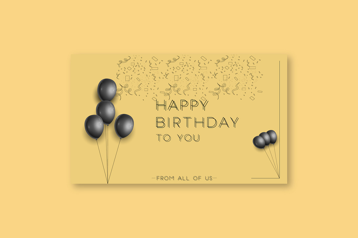 happy birthday set, a Card Template by designbydi (Photo 5 of 7)