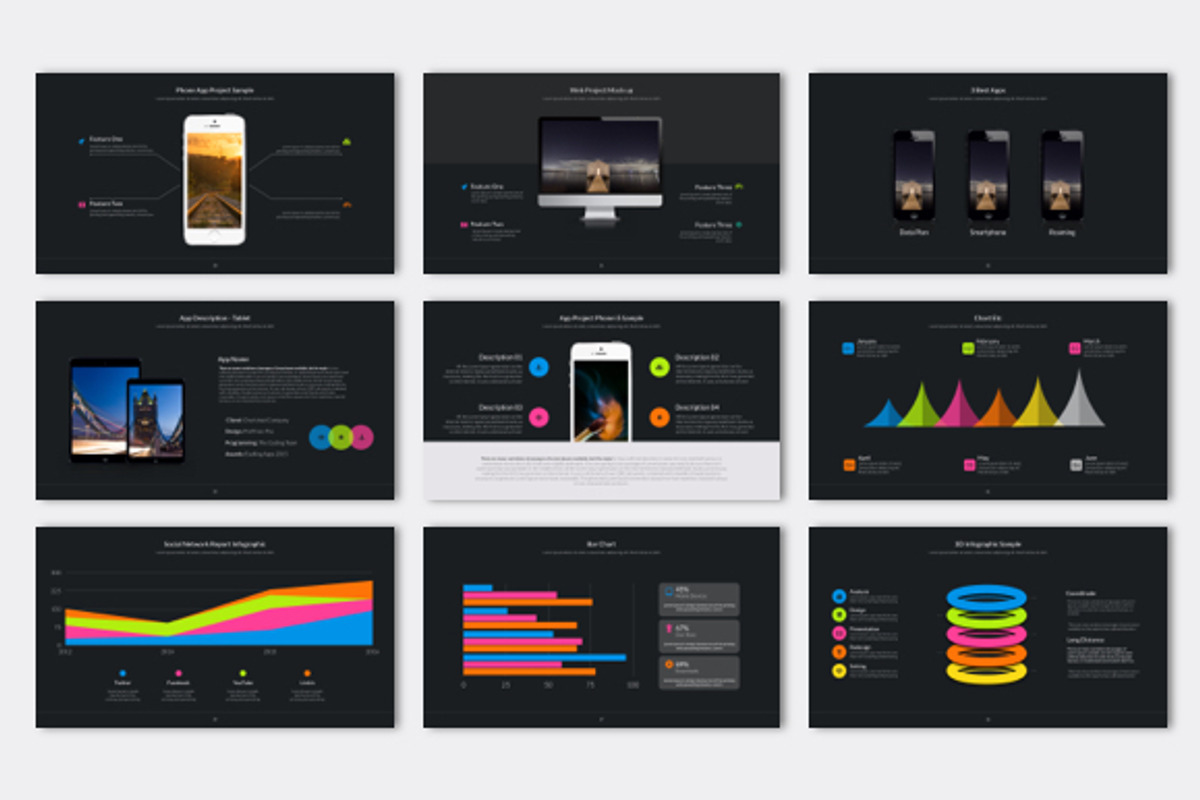 NEGRO POWERPOINT TEMPLATE, a Presentation Template by Mia (Photo 7 of 7)