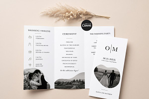 Modern Wedding Program Template, an Invitation Template by Arslan