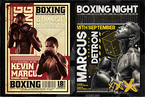 4 Boxing Fight Flyer Template A4