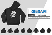 Gildan 18500B Youth Hoodie Mockups, a Hoody Mockup by Pixel Sauce™ (Thumbnail 1 of 6)