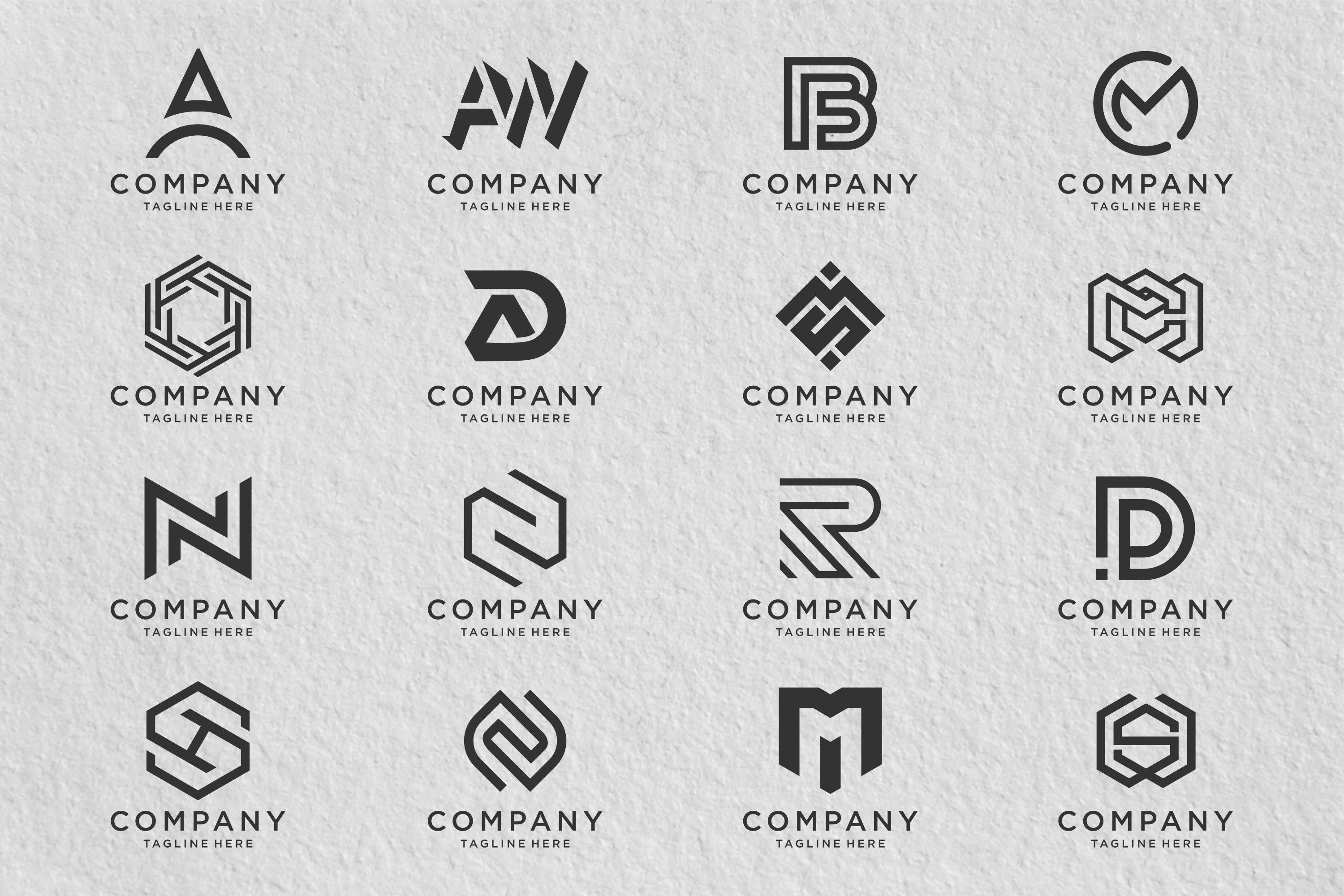 Set of monogram logo design. PART 4, a Branding & Logo Template by BARONSTD