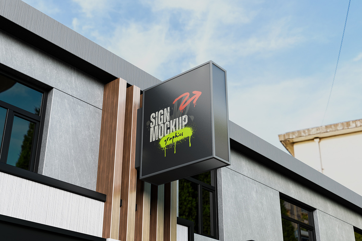 Sign Mockup, an Advertising Mockup by Ataku Design (Photo 2 of 5)