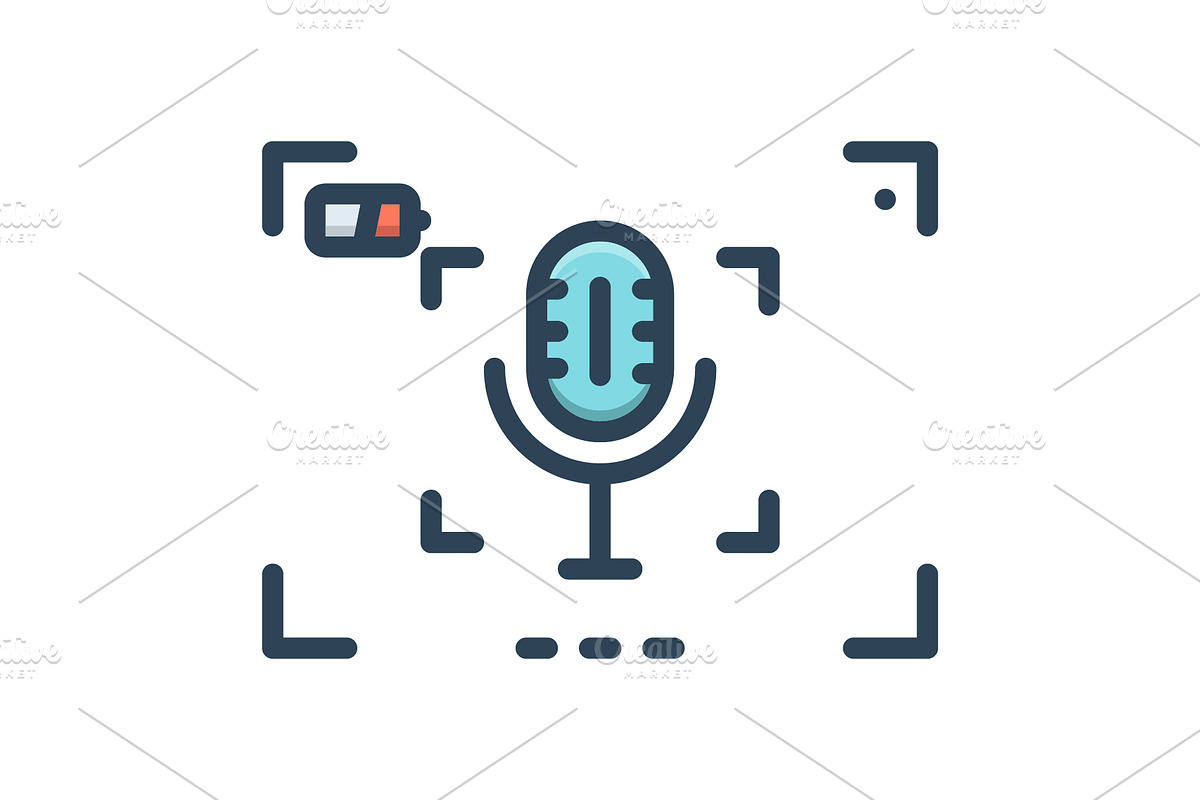 Recordings microphone color icon, a Duotone Icon by Creative priyanka