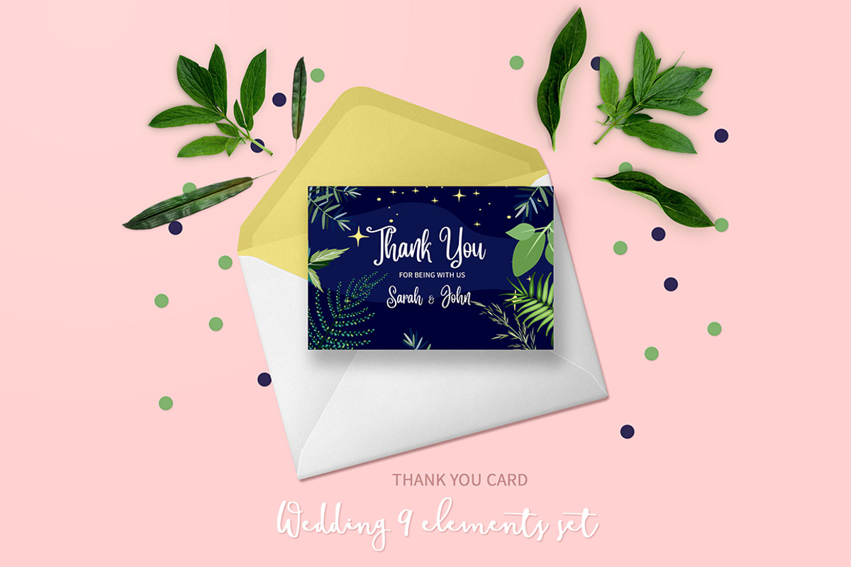 RomanticNight Wedding Invitation Set, an Invitation Template by land art (Photo 2 of 9)