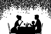 Minimalist family eating dinner, an Illustration by Amazin_art (Thumbnail 14 of 17)