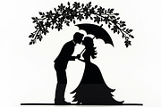 Romantic Couple Holding Umbrella, an Illustration by Amazin_art (Thumbnail 11 of 21)