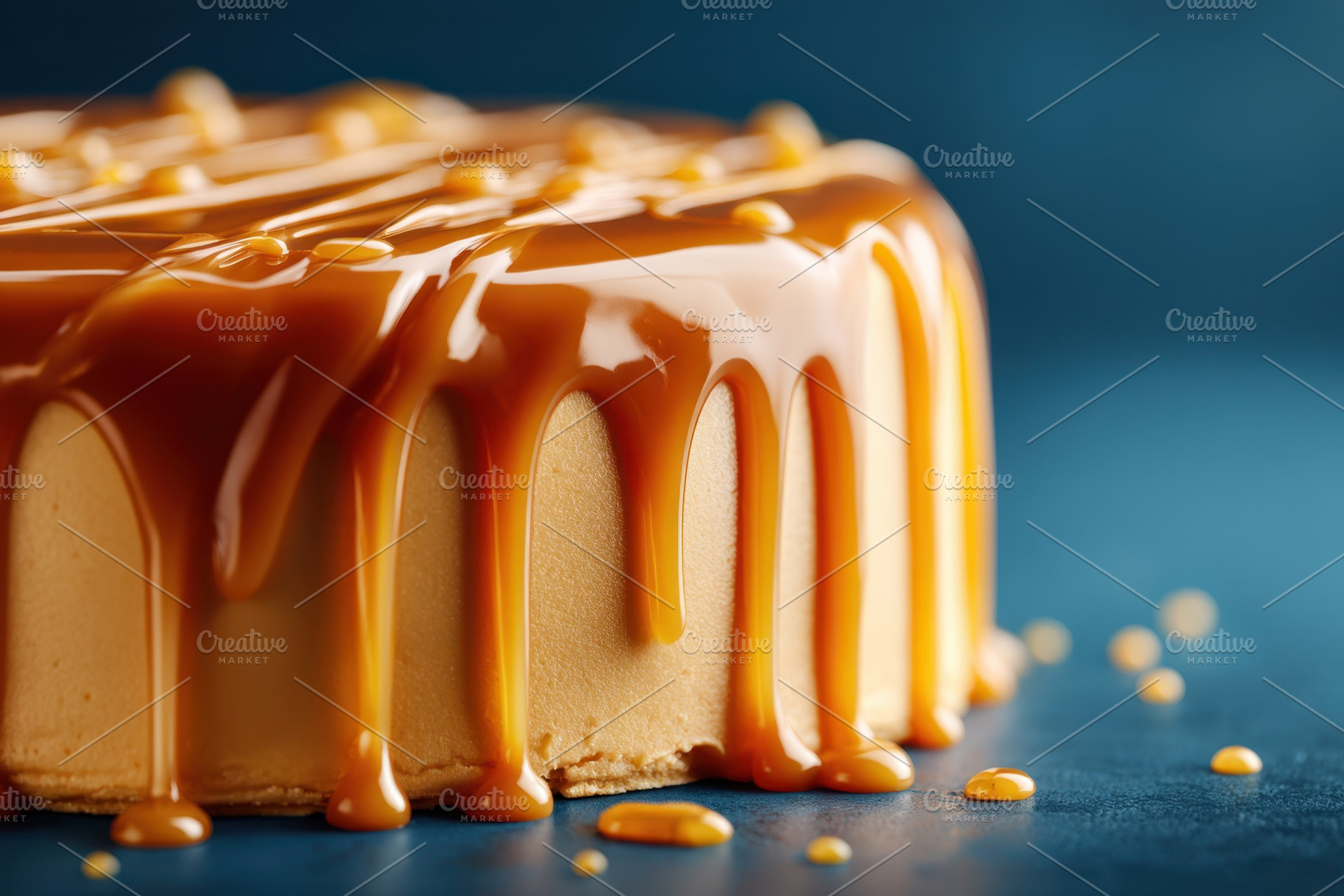 Caramel drizzle cake close-up, a Food & Drink Photo by AlyaAnd