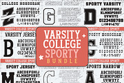 Varsity college sporty, a Slab Serif Font by Mini_World (Thumbnail 1 of 9)