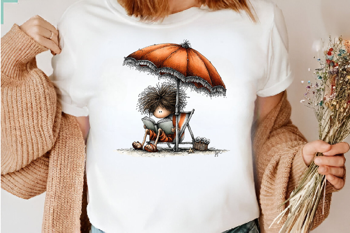Whimsical Summer Beach Girl Clipart, a Seasonal Illustration by CreationArt (Photo 5 of 5)