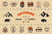 Outdoor Logo. Vintage Element Bundle, a Graphic by DenysHolovatiuk (Thumbnail 1 of 8)