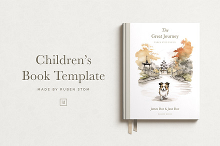 Minimal Children's Book Template, a Magazine Template by Ruben Stom