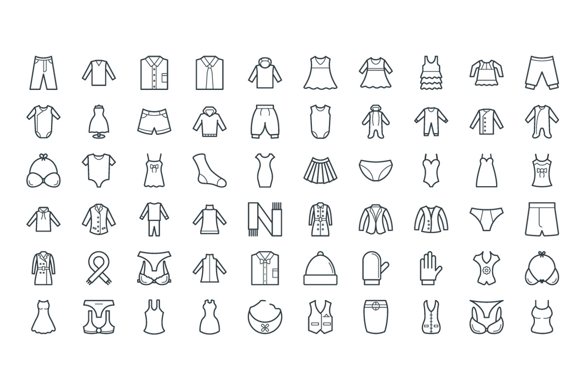 250+ Fashion and Clothes Icons, an Outline Icon by Vectors Market (Photo 5 of 5)