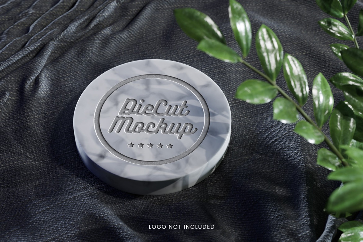 Die Cut Logo Mockup, a Merchandise Mockup by WudelMbois Studio (Photo 1 of 3)