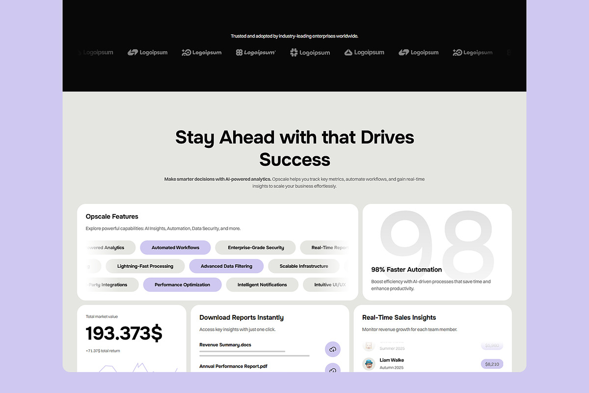 Opscale – SaaS & AI Framer Template, a Templates & Theme by CocoDesign (Photo 2 of 4)