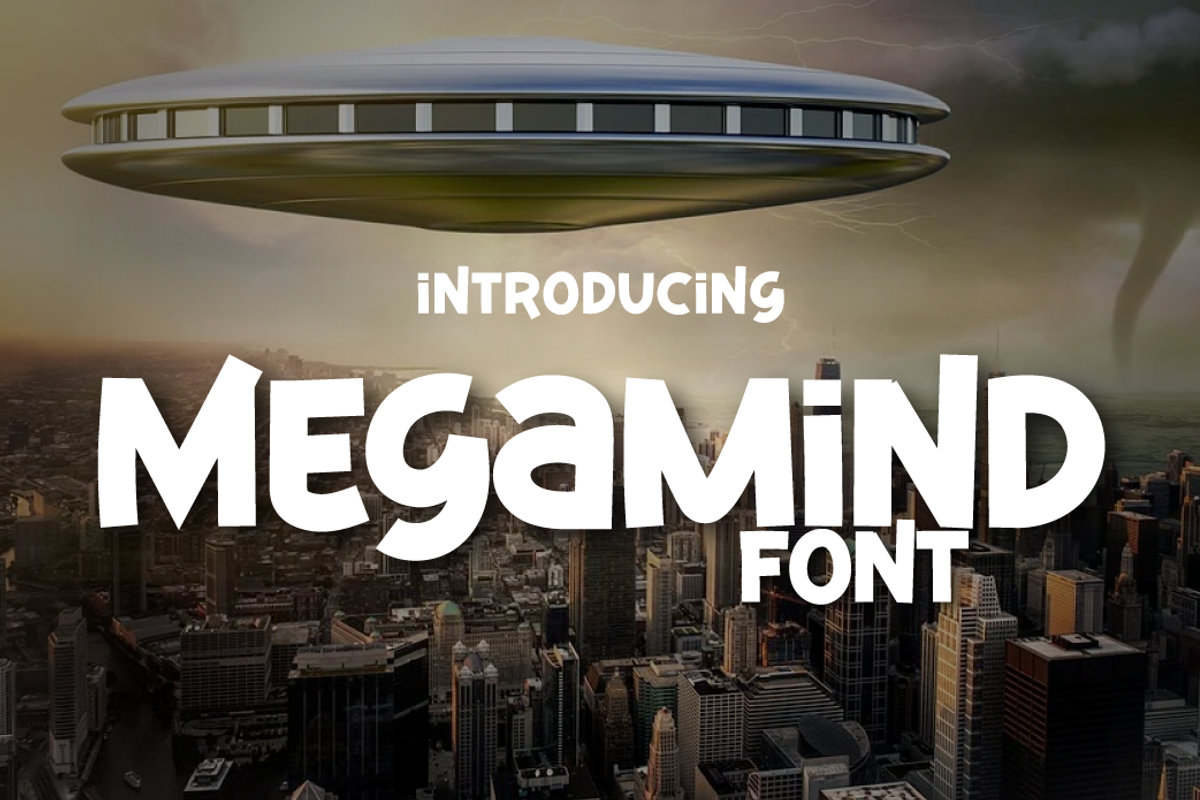 Megamind Display Font, a Sans Serif Font by twinstd (Photo 1 of 10)