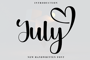 July, a Handwritten Font by FreshTypeINK