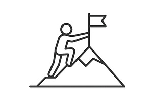 Climber reaching the summit of a, an Illustration by ZinetroN