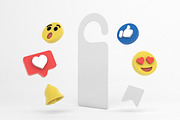 Social Media Door Hanger Mockup, an Advertising Mockup by Qaleb Studio (Thumbnail 2 of 2)