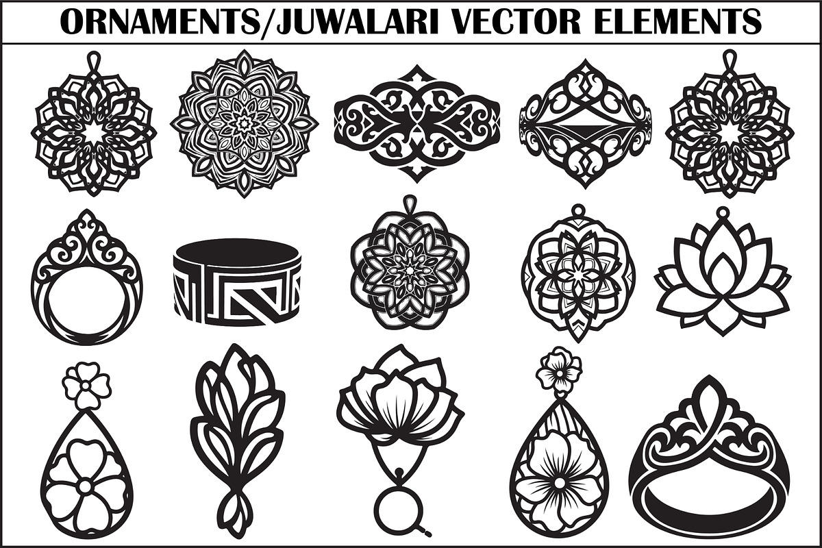 Ornamental Mandala and Lotus Set, a Decorative Illustration by balal (Photo 1 of 16)