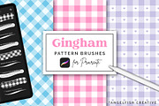 Gingham Pattern Procreate Brushes, a Brush Add-On by AngelfishCreative (Thumbnail 1 of 9)