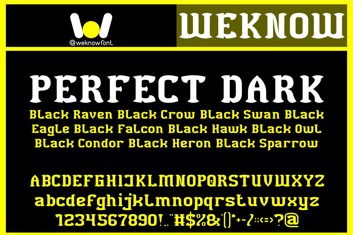 Black Bird font, a Blackletter Font by weknow (Photo 8 of 8)