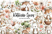 Watercolor Spring Clipart, an Illustration by Designworld (Thumbnail 1 of 5)