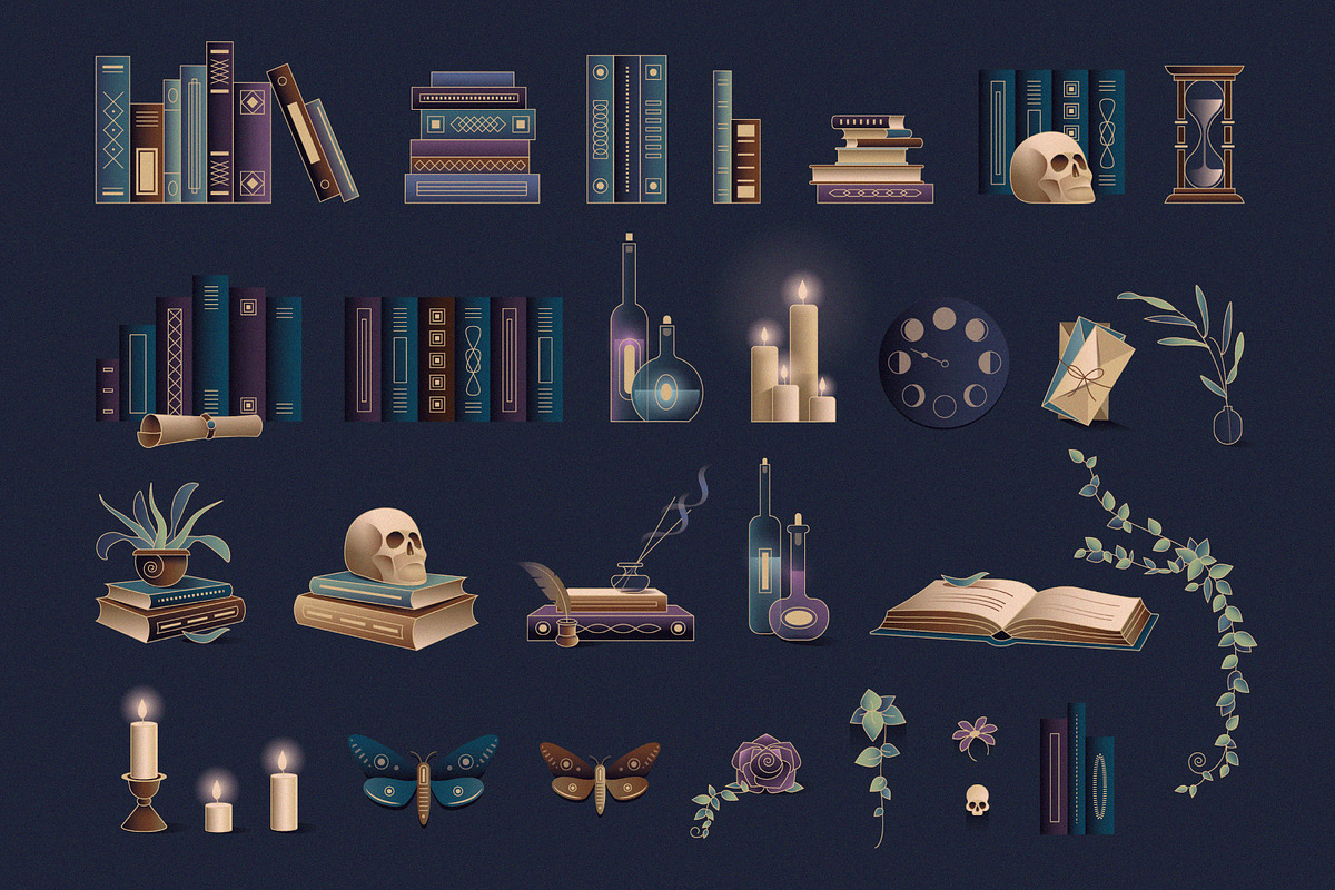 Nocturne Nouveau Branding Kit, a Decorative Illustration by Polar Vectors (Photo 15 of 20)