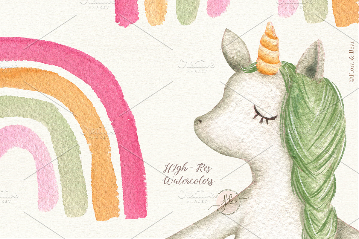 Baby Unicorns, an Animal Illustration by Flora+Bear (Photo 3 of 4)
