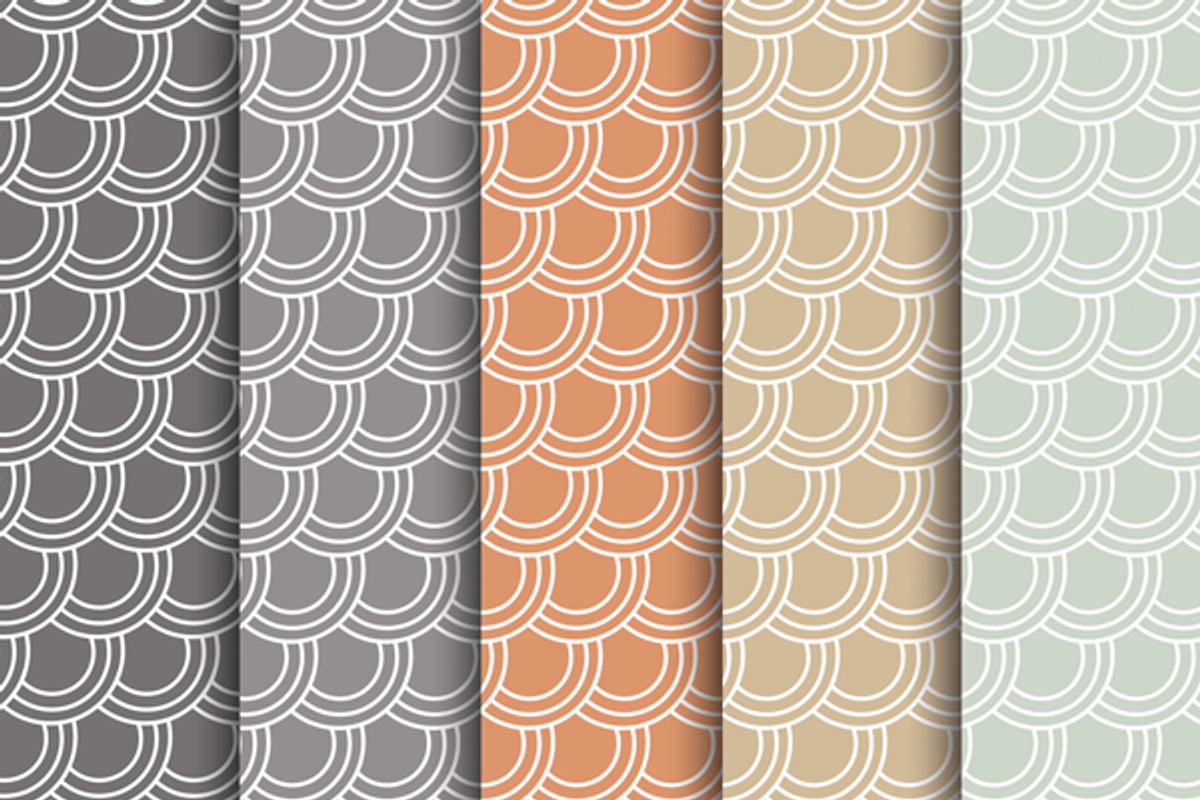 Muted Fish Scale Papers