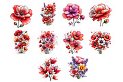 Whimsical Wildflowers Clipart,Spring, an Illustration by Dream Creation (Thumbnail 7 of 8)