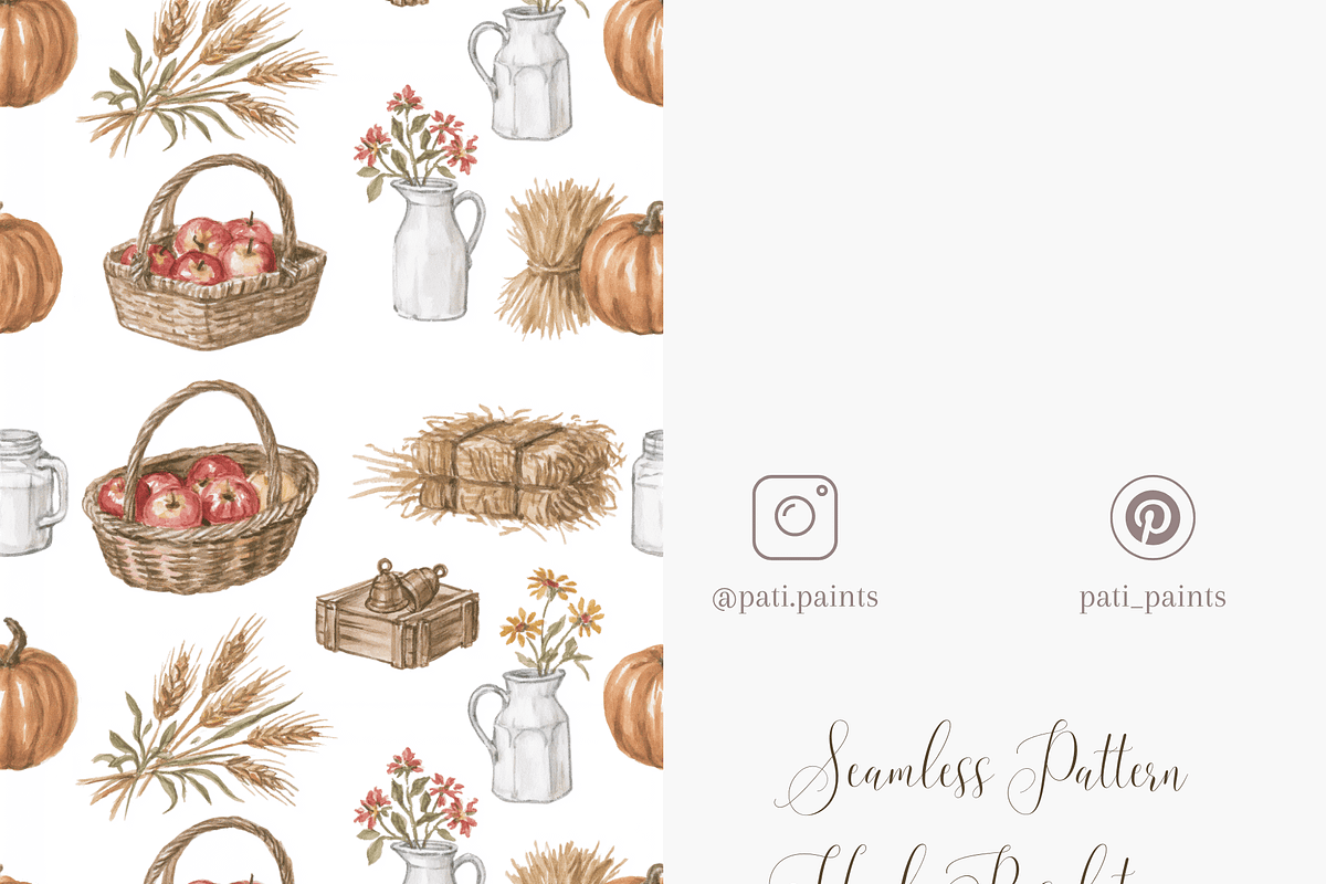 Rustic Farm Market Seamless Pattern, a Pattern Graphic by Pati Charm Studio (Photo 5 of 6)